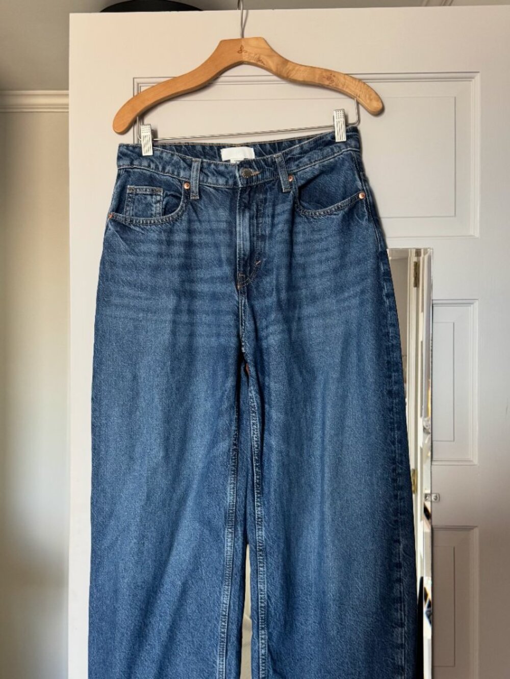 H&M Wide Leg Jeans - Size 4 - Women's - Dark Wash